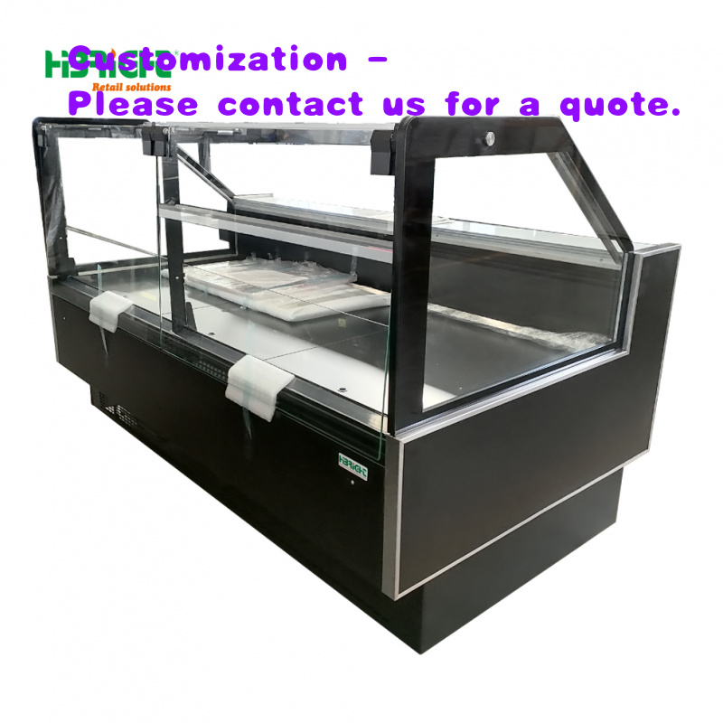 Commercial Chest Freezer - Özel Tasarım Süpermarket Kavisli Cam Kapaklı